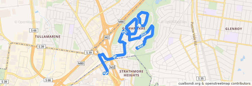 Mapa del recorrido Bus 490: Airport West Shopping Centre => Gowanbrae de la línea  en City of Merri-bek.