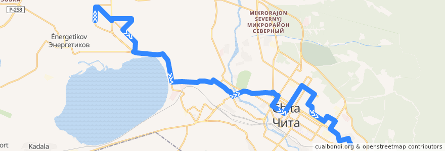 Mapa del recorrido Маршрутное такси №58 de la línea  en городской округ Чита.