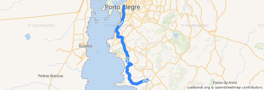 Mapa del recorrido Guarujá / Ponta Grossa de la línea  en 포르투알레그리.