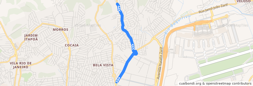 Mapa del recorrido Guarulhos (Cocaia) São Paulo (Metrô Tucuruvi) de la línea  en グアルーリョス.