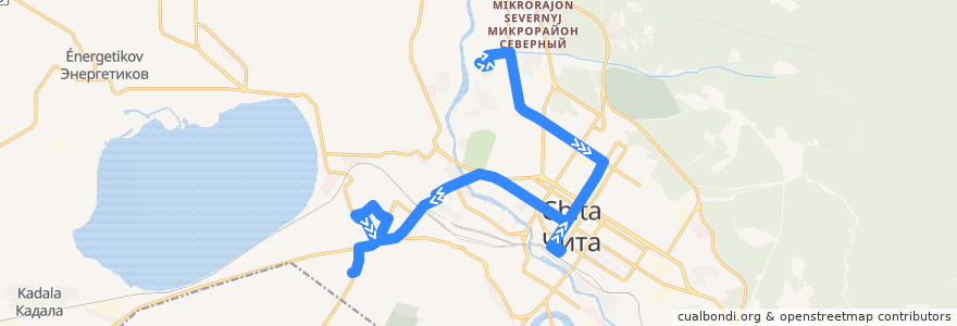 Mapa del recorrido Маршрутное такси №61 de la línea  en городской округ Чита.