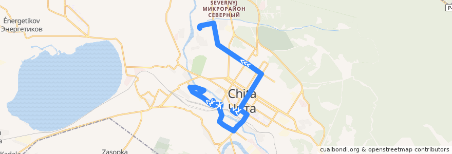 Mapa del recorrido Маршрутное такси №42 de la línea  en городской округ Чита.