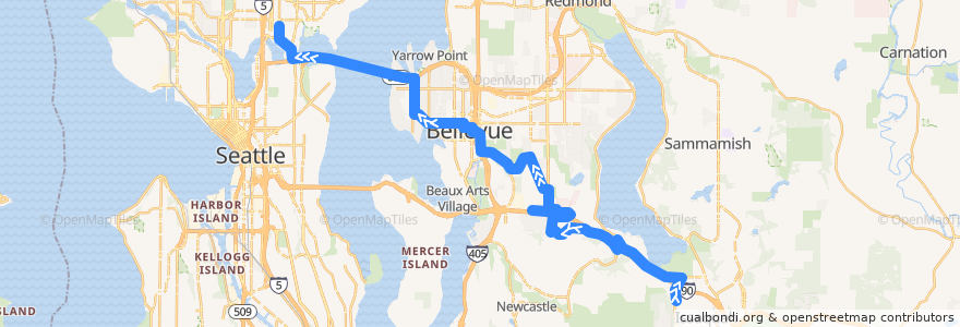 Mapa del recorrido Metro Route 271: University District (early mornings) de la línea  en King County.