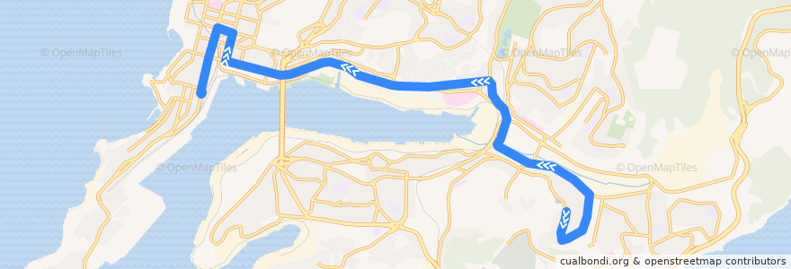 Mapa del recorrido Автобус 39Д: Сафонова - Ж/д вокзал de la línea  en Владивостокский городской округ.