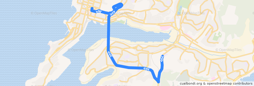 Mapa del recorrido Автобус 15К: Трудовая - ТЦ "Изумруд" de la línea  en 블라디보스토크 관구.