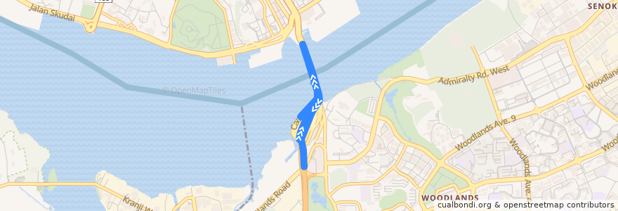 Mapa del recorrido Svc AC7 (Yishun Temporary Interchange =>Yishun Temporary Interchange) de la línea  en 西北区.