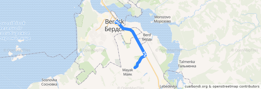 Mapa del recorrido Автобус 21: площадь Горького – с/о «Вега 1,2» de la línea  en Oblast' di Novosibirsk.
