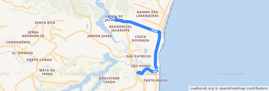 Mapa del recorrido 869 - Lagoa / T. Jacaraípe via Abdo Saad de la línea  en セラ.