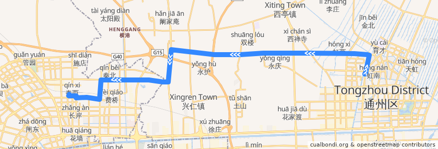 Mapa del recorrido 126路: 胜利桥公交回车场 => 火车站 de la línea  en Nantong.