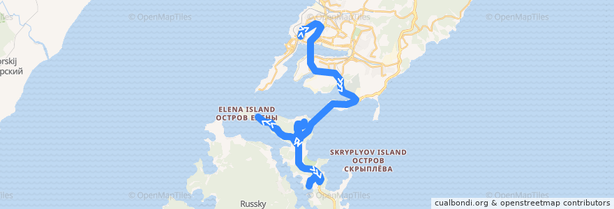 Mapa del recorrido Автобус 22Д: ТЦ "Изумруд" - Парис de la línea  en Владивостокский городской округ.