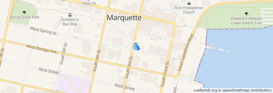 Mapa del recorrido Mall Shuttle de la línea  en Marquette.