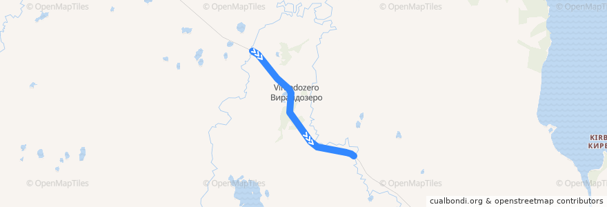 Mapa del recorrido ЖД Беломорск-Обозерская de la línea  en Беломорский муниципальный округ.