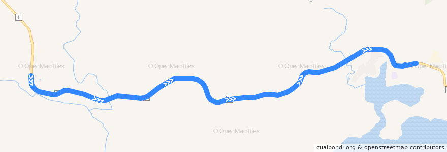 Mapa del recorrido Bus SW3 East Perth to Pemberton de la línea  en Shire Of Manjimup.