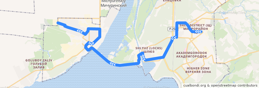 Mapa del recorrido Маршрутное такси №1223 de la línea  en Oblast' di Novosibirsk.