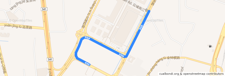 Mapa del recorrido 479路(地铁飞翔公园站总站-景泰直街总站) de la línea  en 三元里街道.