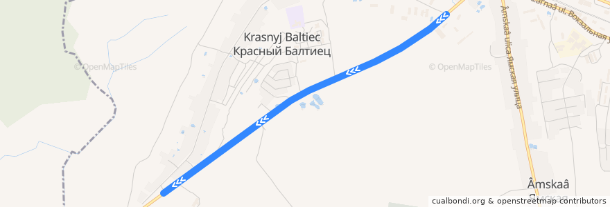 Mapa del recorrido Автобус № 28: Автостанция Можайск => Микрорайон de la línea  en Можайский городской округ.