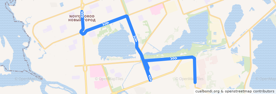Mapa del recorrido Автобус 8: Морской проспект - Заводская улица de la línea  en городской округ Северодвинск.