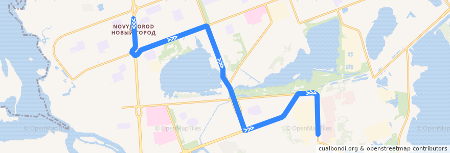 Mapa del recorrido Автобус 8: Морской проспект - Заводская улица (утром по рабочим дням) de la línea  en городской округ Северодвинск.