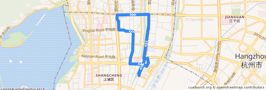 Mapa del recorrido 社区微公交1002路 郭东园巷-郭东园巷 de la línea  en 小营街道.