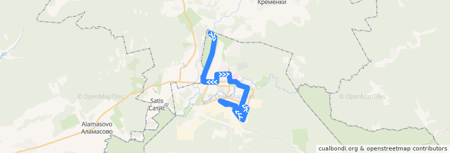 Mapa del recorrido Автобус №21: Балыково - Балыково de la línea  en городской округ Саров.