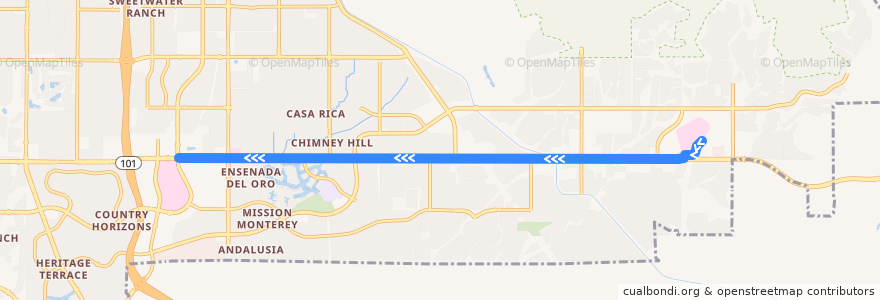 Mapa del recorrido bus 80 WB Mayo Clinic Loop de la línea  en Scottsdale.