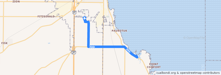 Mapa del recorrido Seaplane Base de la línea  en Winnebago County.