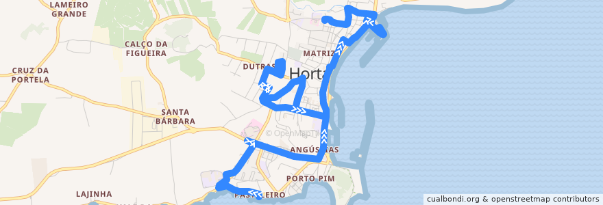 Mapa del recorrido Mini Bus: Centro de Saúde => Pátio do Pasteleiro de la línea  en Horta.