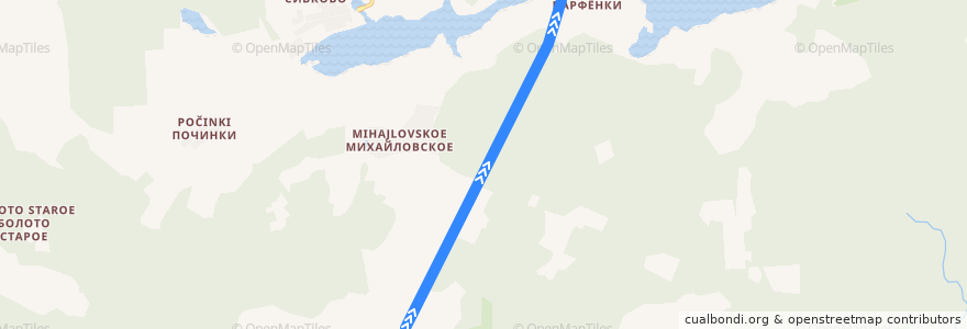 Mapa del recorrido Автобус № 28: Автостанция Можайск => Микрорайон de la línea  en Можайский городской округ.