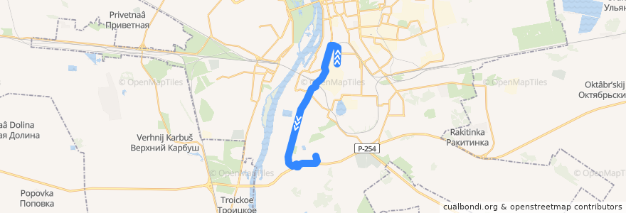 Mapa del recorrido Автобус №30 : Железнодорожная больница - пос. Армейский de la línea  en городской округ Омск.