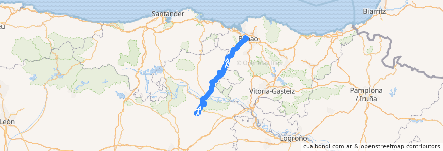 Mapa del recorrido 31 : Poza de la Sal -> Bilbao de la línea  en España.