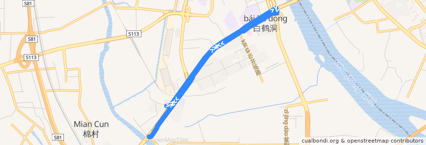 Mapa del recorrido 787路(广钢新城总站环线) de la línea  en 리완구.