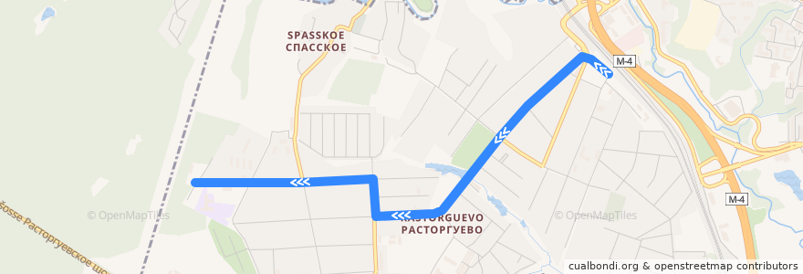 Mapa del recorrido Автобус 2: Растрогуево - Ольгинская улица de la línea  en Ленинский городской округ.