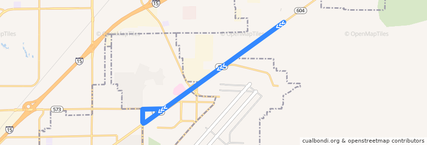 Mapa del recorrido RTC 603 Las Vegas Motor Speedway Loop de la línea  en Clark County.