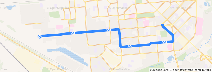 Mapa del recorrido Трамвай 2: Жилмассив "Чистая Слобода" - Метро "Площадь Маркса" de la línea  en городской округ Новосибирск.