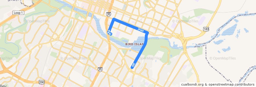 Mapa del recorrido Capital Metro 490 HEB Shuttle (Wednesday outbound) de la línea  en أوستن.