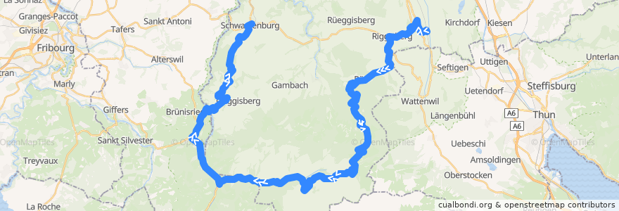 Mapa del recorrido Gurnigel-Linie de la línea  en Arrondissement administratif de Berne-Mittelland.