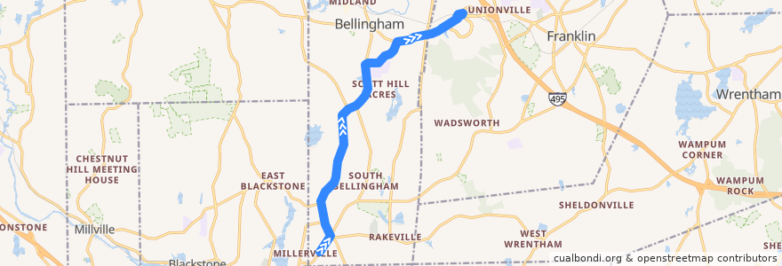 Mapa del recorrido GATRA South Bellingham Shuttle de la línea  en Bellingham.