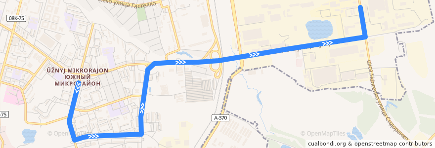 Mapa del recorrido Автобус 31: Торговый центр - Завод ОБД de la línea  en 伯力市.
