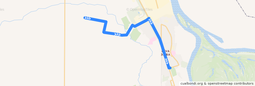 Mapa del recorrido Автобус №11: Славы - Дачи de la línea  en городской округ Сыктывкар.