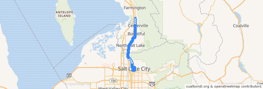 Mapa del recorrido UTA Route 471 Centerville (to Downtown SLC) de la línea  en 犹他州 / 猶他州.