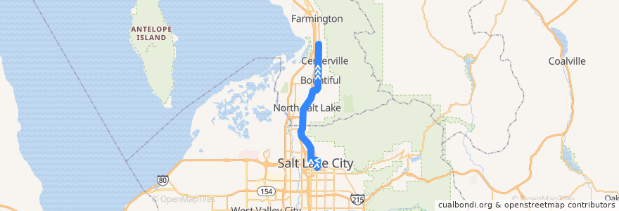 Mapa del recorrido UTA Route 471 Centerville (to Centerville) de la línea  en Utah.