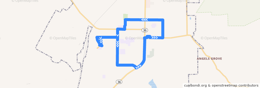 Mapa del recorrido UTA Route F402 Tooele City Circulator de la línea  en Tooele.