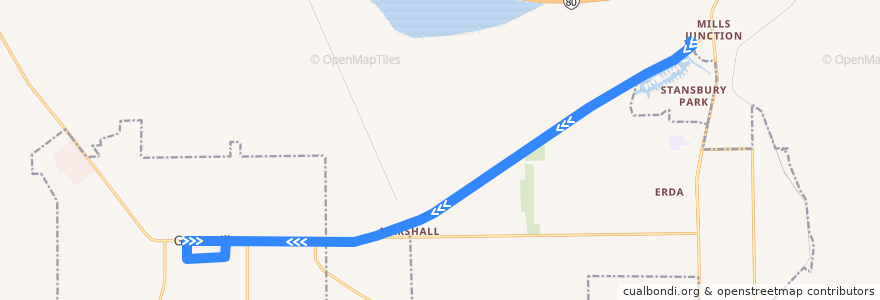 Mapa del recorrido UTA Route F401 Grantsville/Stansbury Flex de la línea  en Tooele County.