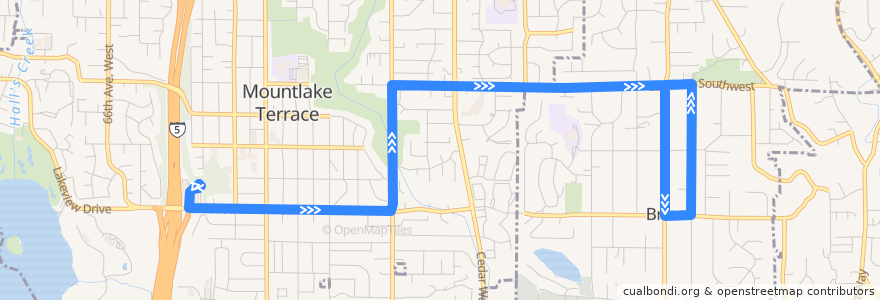 Mapa del recorrido Community Transit Route 111 de la línea  en Snohomish County.