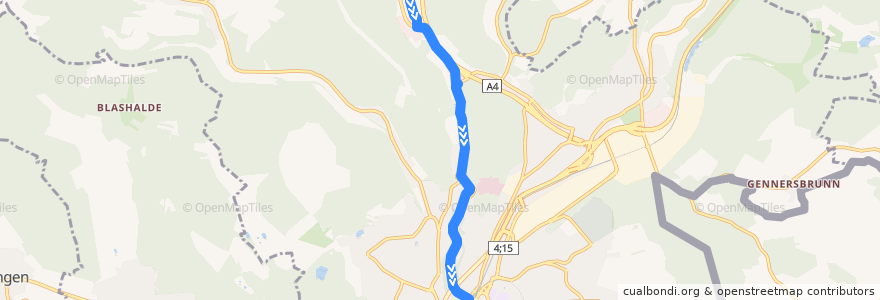 Mapa del recorrido Bus 23: Schaffhausen, Kleinbuchberg => Schaffhausen, Bahnhof Nord de la línea  en Schaffhausen.