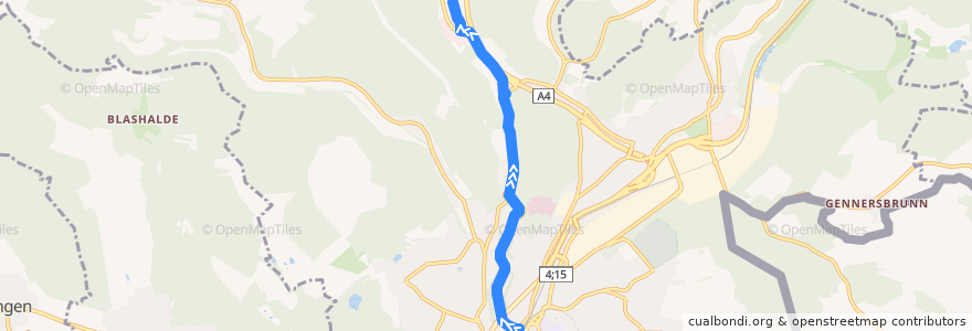 Mapa del recorrido Bus 23: Schaffhausen, Bahnhof Nord => Schaffhausen, Kleinbuchberg de la línea  en Schaffhausen.