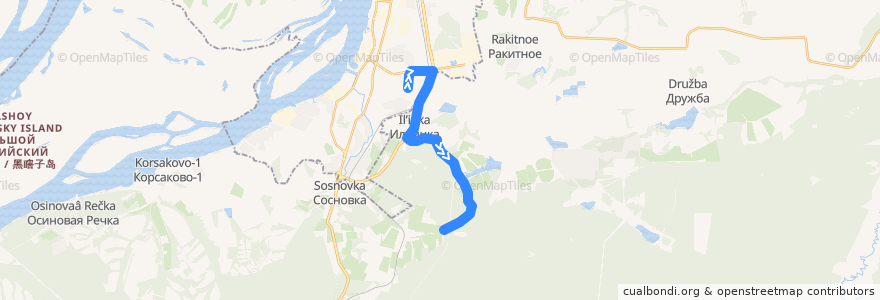 Mapa del recorrido Автобус 128: Автопарк - Садовая de la línea  en Region Chabarowsk.