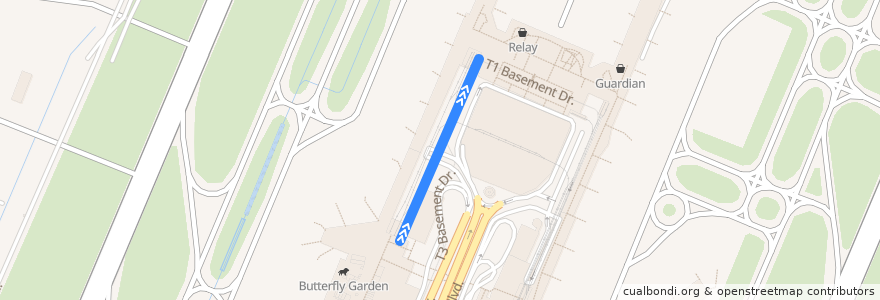 Mapa del recorrido Skytrain: C -> B de la línea  en Southeast.