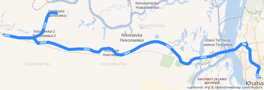 Mapa del recorrido Автобус 154: Железнодорожный вокзал - село Даниловка de la línea  en Rajon Smidowitsch.