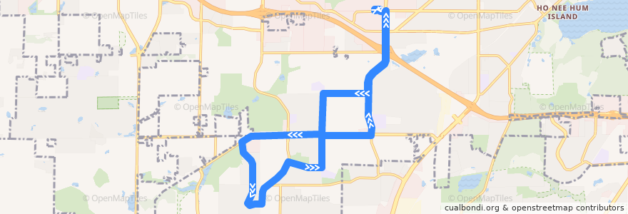 Mapa del recorrido Metro Route 51 de la línea  en Madison.